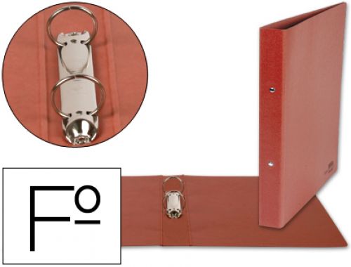 Pasta aneis liderpapel cartao couro folio 2 aneis 40mm redondos lombada 55 mm , Liderpapel , 1565 , 8423473015654
